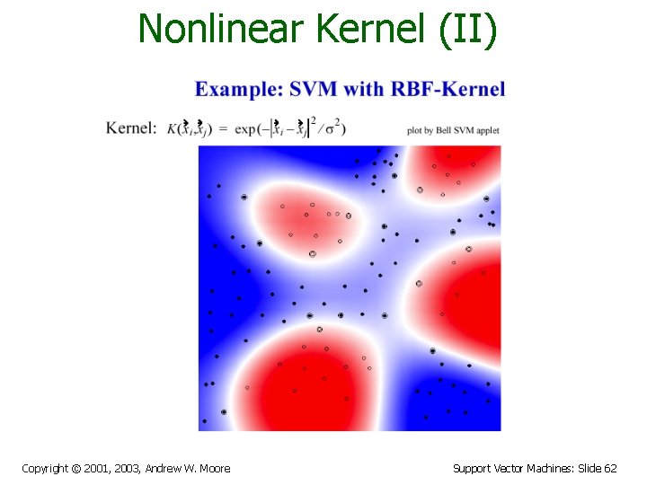 Nonlinear Kernel (II) Copyright © 2001, 2003, Andrew W. Moore Support Vector Machines: Slide