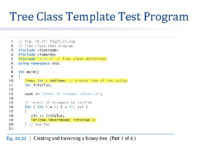 Tree Class Template Test Program 