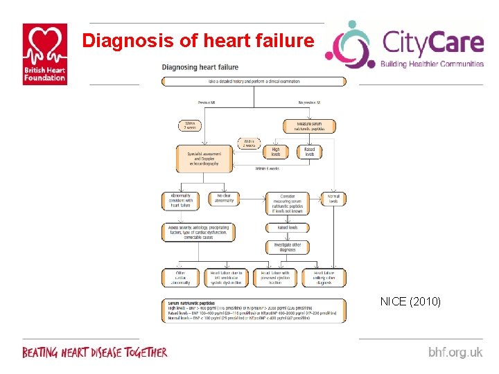 Diagnosis of heart failure NICE (2010) 