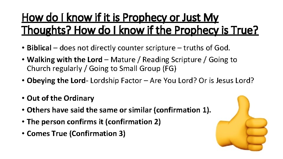 How do I know if it is Prophecy or Just My Thoughts? How do
