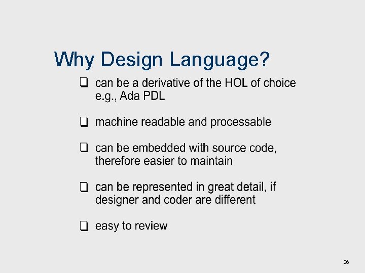 Why Design Language? 26 