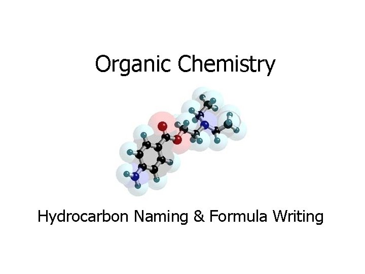 Organic Chemistry Hydrocarbon Naming & Formula Writing 