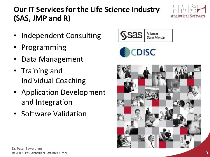 Our IT Services for the Life Science Industry (SAS, JMP and R) Independent Consulting