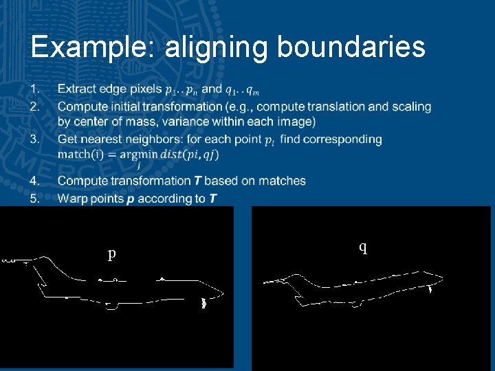 Example: aligning boundaries • p q 