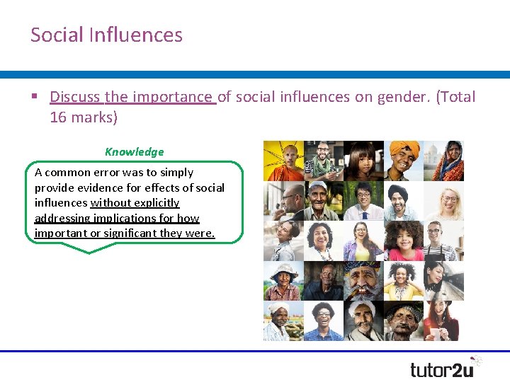 Social Influences § Discuss the importance of social influences on gender. (Total 16 marks) Social Influences § Discuss the importance of social influences on gender. (Total 16 marks)