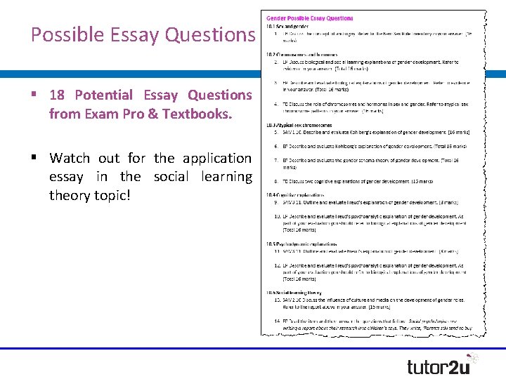 Possible Essay Questions § 18 Potential Essay Questions from Exam Pro & Textbooks. § Possible Essay Questions § 18 Potential Essay Questions from Exam Pro & Textbooks. §
