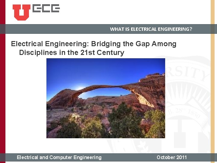 WHAT IS ELECTRICAL ENGINEERING? Electrical Engineering: Bridging the Gap Among Disciplines in the 21