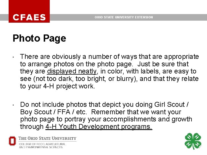 OHIO STATE UNIVERSITY EXTENSION Photo Page • There are obviously a number of ways OHIO STATE UNIVERSITY EXTENSION Photo Page • There are obviously a number of ways