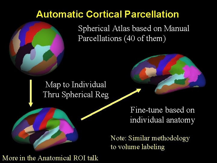 Automatic Cortical Parcellation Spherical Atlas based on Manual Parcellations (40 of them) Map to