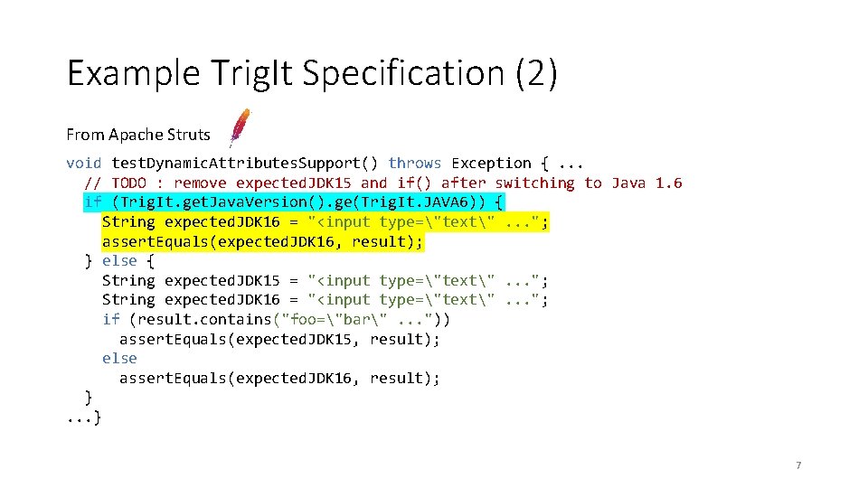 Example Trig. It Specification (2) From Apache Struts void test. Dynamic. Attributes. Support() throws Example Trig. It Specification (2) From Apache Struts void test. Dynamic. Attributes. Support() throws