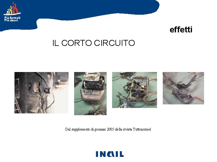 effetti IL CORTO CIRCUITO Dal supplemento di gennaio 2005 della rivista Tuttonormel 