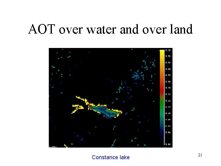 AOT over water and over land Constance lake 21 