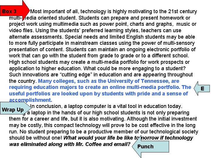 Box 3 Most important of all, technology is highly motivating to the 21 st