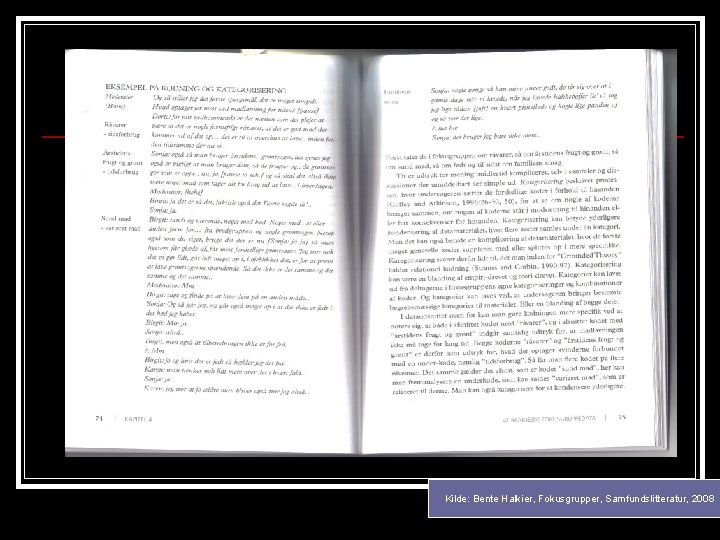 Kilde: Bente Halkier, Fokusgrupper, Samfundslitteratur, 2008 