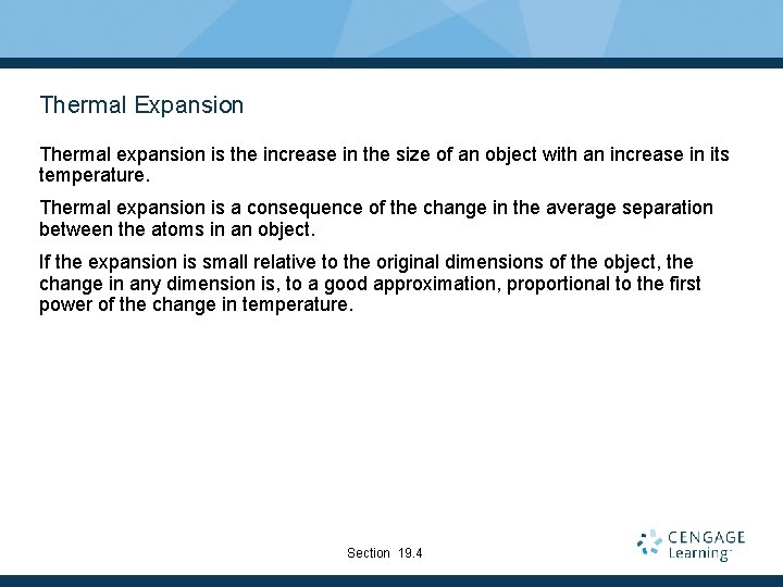 Thermal Expansion Thermal expansion is the increase in the size of an object with