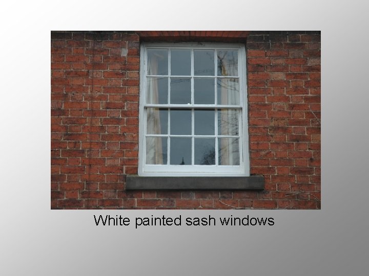 White painted sash windows 