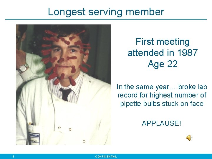 Longest serving member First meeting attended in 1987 Age 22 In the same year…