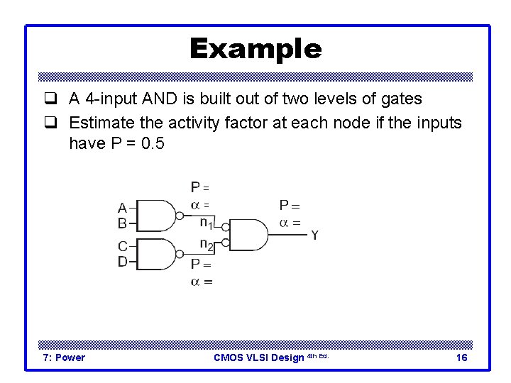 Example q A 4 -input AND is built out of two levels of gates