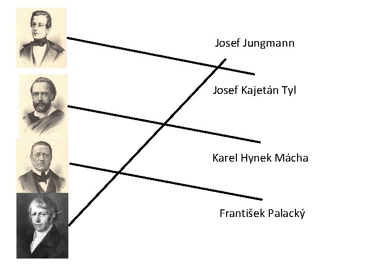 Josef Jungmann Josef Kajetán Tyl Karel Hynek Mácha František Palacký 