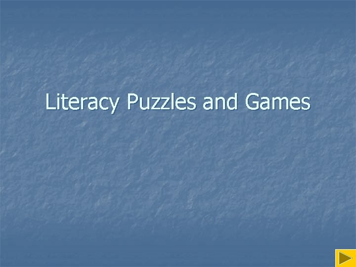 Literacy Puzzles and Games 