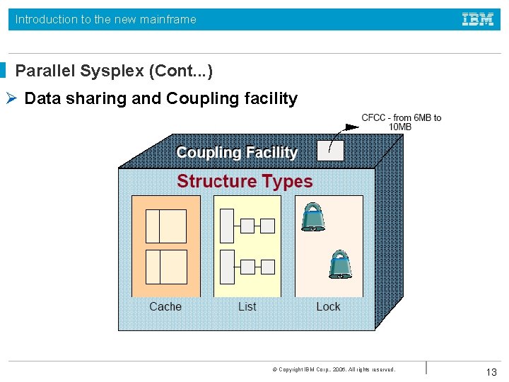 Introduction to the new mainframe Parallel Sysplex (Cont. . . ) Ø Data sharing