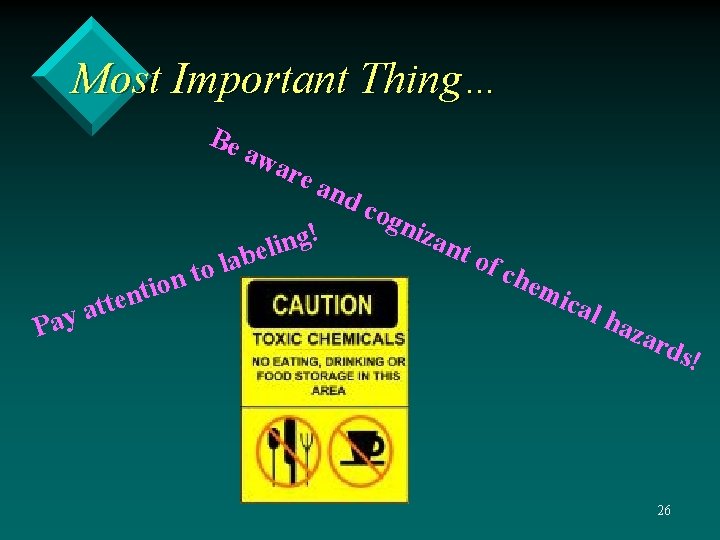 Most Important Thing… Be aw are and ! g n i l Pa y Most Important Thing… Be aw are and ! g n i l Pa y