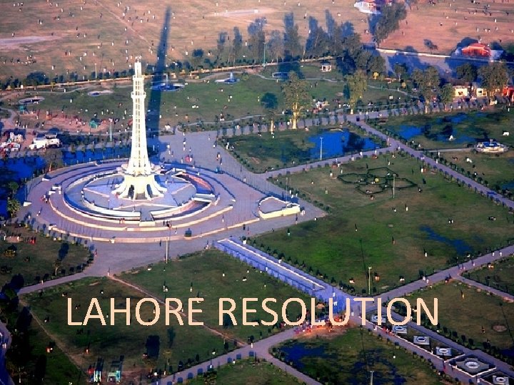 LAHORE RESOLUTION 