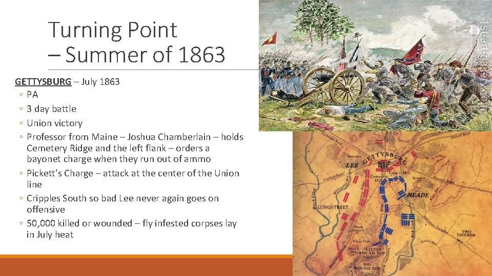 Turning Point – Summer of 1863 GETTYSBURG – July 1863 ◦ PA ◦ 3
