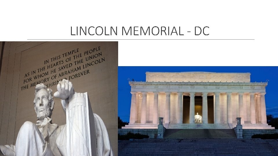 LINCOLN MEMORIAL - DC 