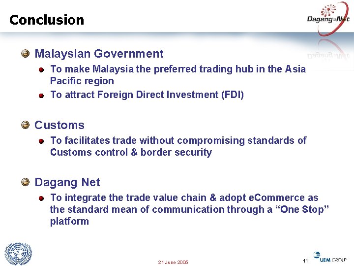 Conclusion Malaysian Government To make Malaysia the preferred trading hub in the Asia Pacific