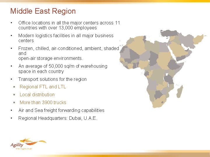 Middle East Region • Office locations in all the major centers across 11 countries