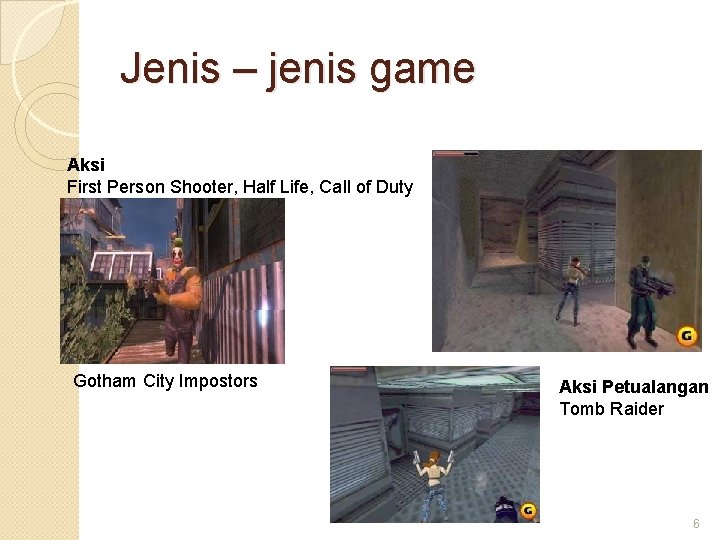 Jenis – jenis game Aksi First Person Shooter, Half Life, Call of Duty Gotham