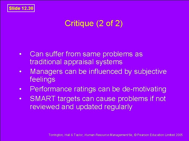 Slide 12. 30 Critique (2 of 2) • • Can suffer from same problems