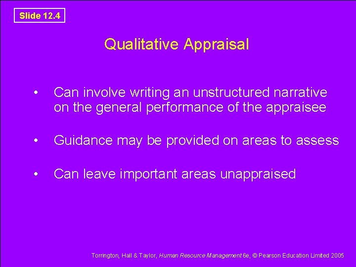 Slide 12. 4 Qualitative Appraisal • Can involve writing an unstructured narrative on the