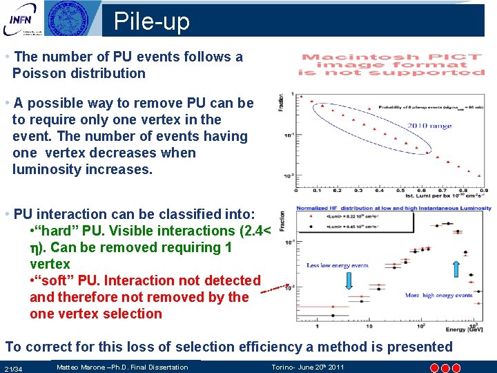 Pile-up • The number of PU events follows a Poisson distribution • A possible Pile-up • The number of PU events follows a Poisson distribution • A possible
