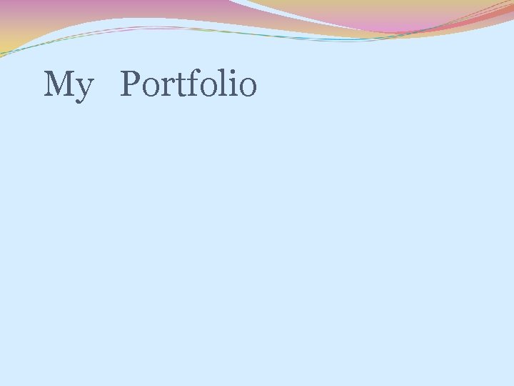  My Portfolio 