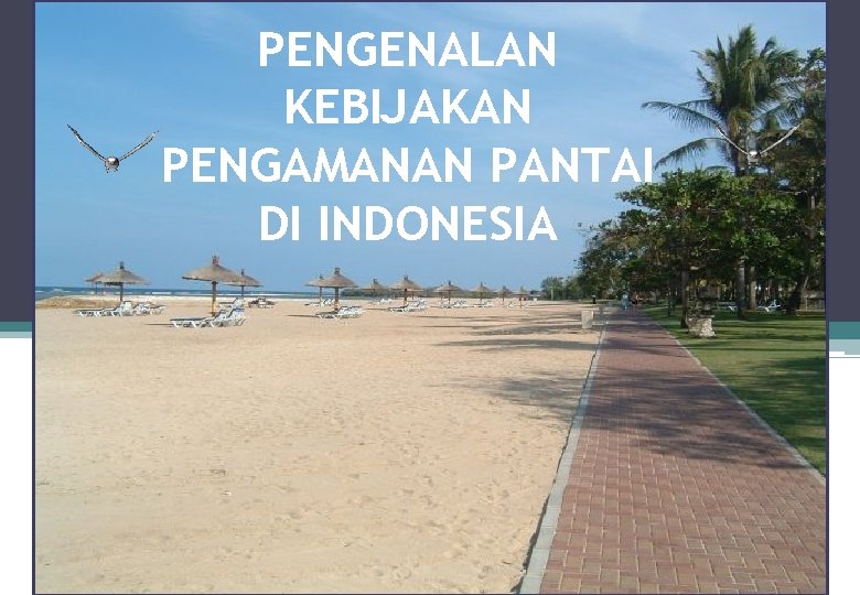 PENGENALAN KEBIJAKAN PENGAMANAN PANTAI DI INDONESIA 