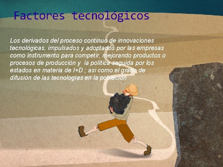 Factores tecnológicos Los derivados del proceso continuo de innovaciones tecnológicas, impulsados y adoptados por Factores tecnológicos Los derivados del proceso continuo de innovaciones tecnológicas, impulsados y adoptados por