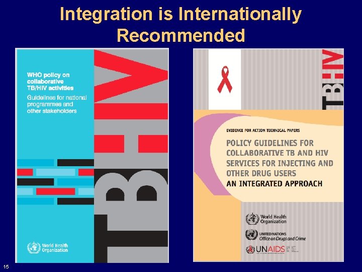 Integration is Internationally Recommended 15 Integration is Internationally Recommended 15