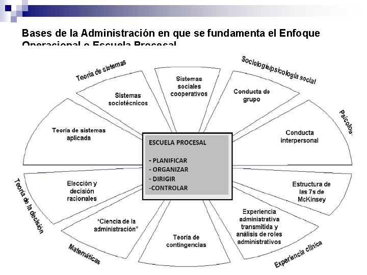 Bases de la Administración en que se fundamenta el Enfoque Operacional o Escuela Procesal