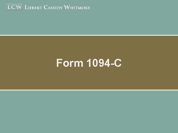 Form 1094 -C 