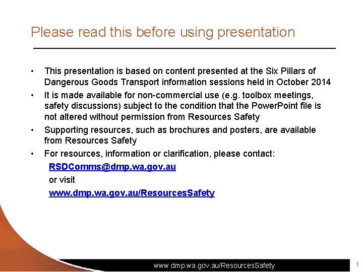 Please read this before using presentation • • This presentation is based on content