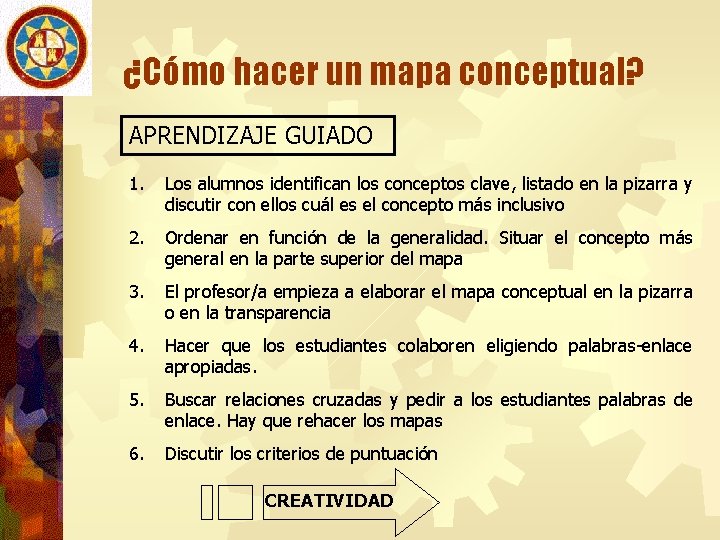 ¿Cómo hacer un mapa conceptual? APRENDIZAJE GUIADO 1. Los alumnos identifican los conceptos clave,