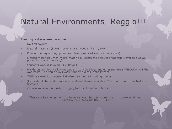 Natural Environments…Reggio!!! Creating a classroom based on… - Neutral colours - Natural materials (sticks, Natural Environments…Reggio!!! Creating a classroom based on… - Neutral colours - Natural materials (sticks,