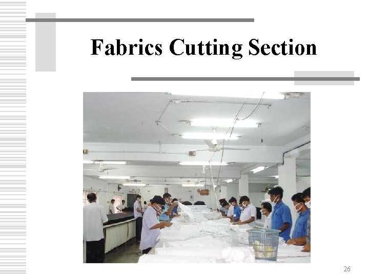 Fabrics Cutting Section 26 