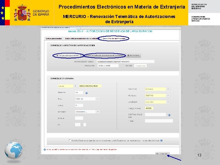 Procedimientos Electrónicos en Materia de Extranjería MERCURIO - Renovación Telemática de Autorizaciones de Extranjería