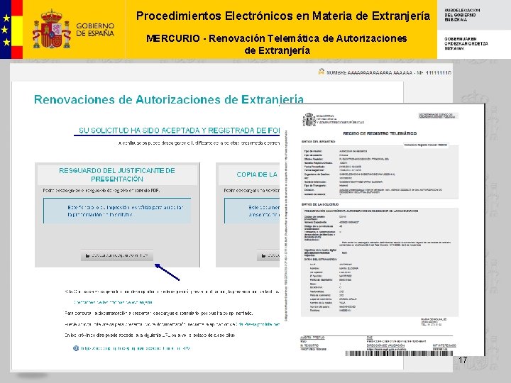 Procedimientos Electrónicos en Materia de Extranjería MERCURIO - Renovación Telemática de Autorizaciones de Extranjería