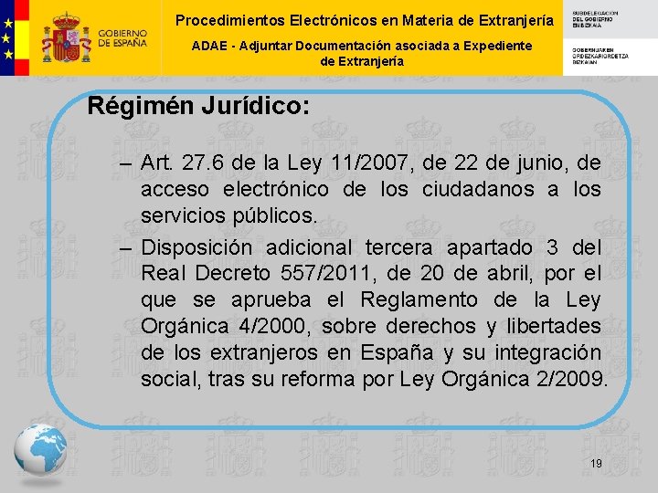 Procedimientos Electrónicos en Materia de Extranjería ADAE - Adjuntar Documentación asociada a Expediente de