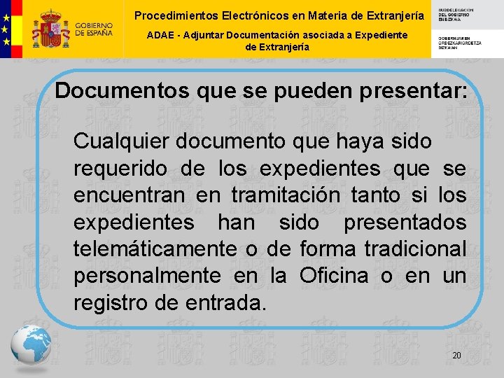 Procedimientos Electrónicos en Materia de Extranjería ADAE - Adjuntar Documentación asociada a Expediente de