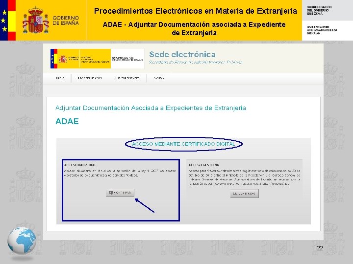 Procedimientos Electrónicos en Materia de Extranjería ADAE - Adjuntar Documentación asociada a Expediente de